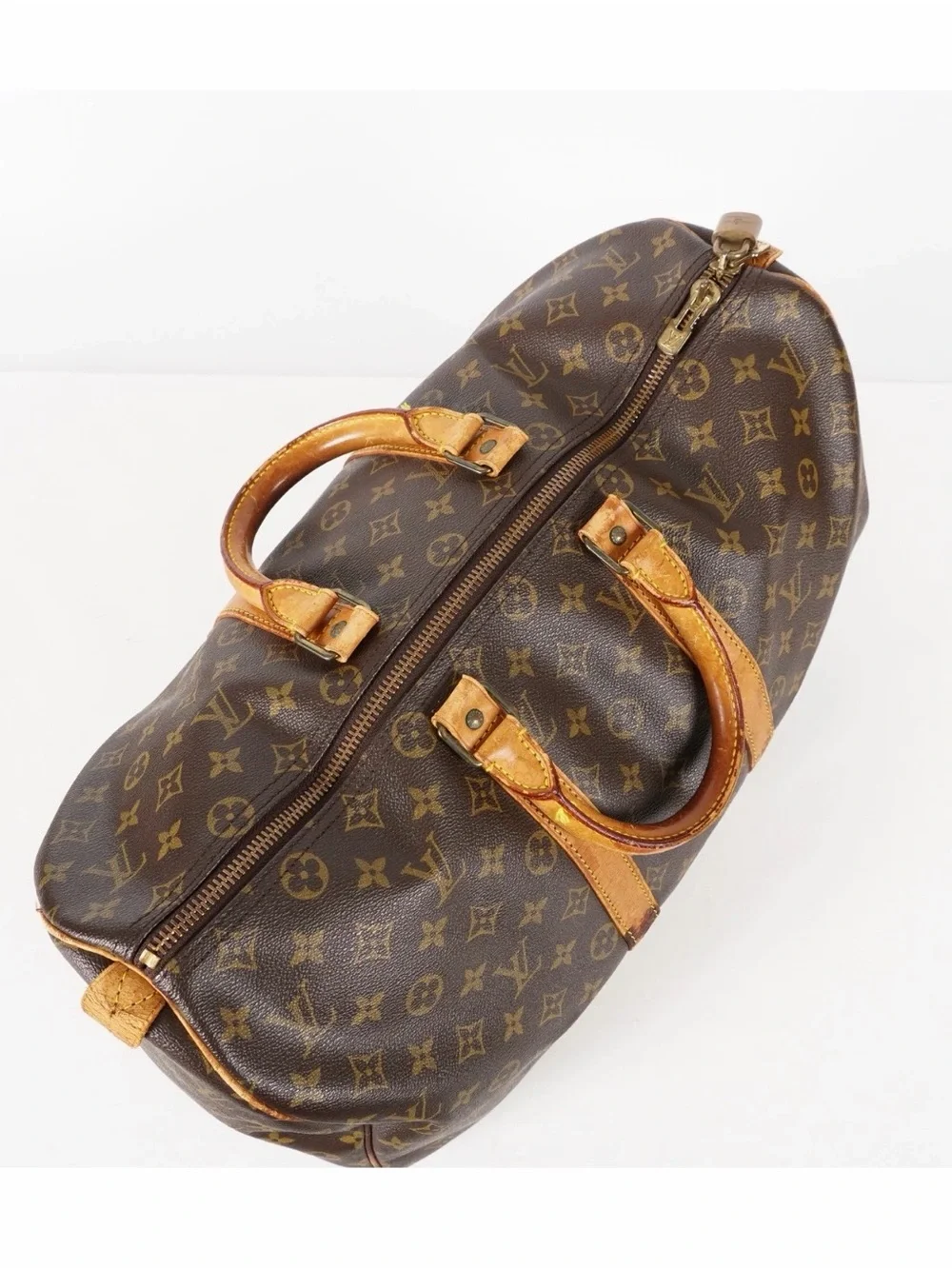 Louis Vuitton Monogram Canvas Keepall Duffel Bag in Brown/Tan, 45cm